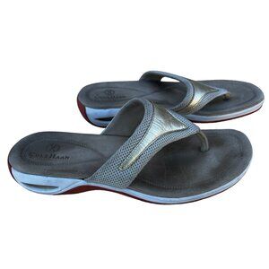 Cole Haan Women’s 9B Thong Nike Air Gold Red white beige